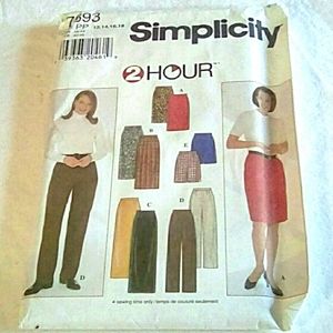 Simplicity 7693, Pants, Shorts, Skirt 12-18, EASY!
